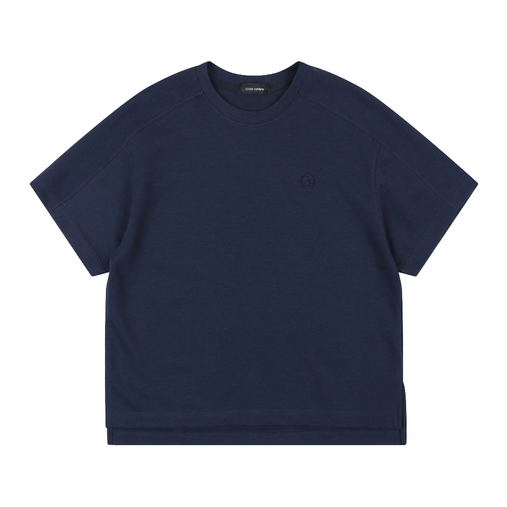 반팔 티셔츠 네이비블루 색상 이미지-S7L6